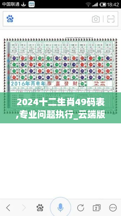 2024十二生肖49码表,专业问题执行_云端版7.485